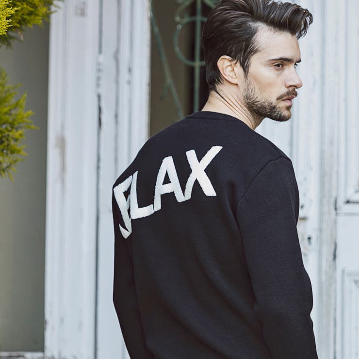 1PIU1UGUALE3 RELAX サガラ刺繍ロゴクルーネックニット[品番