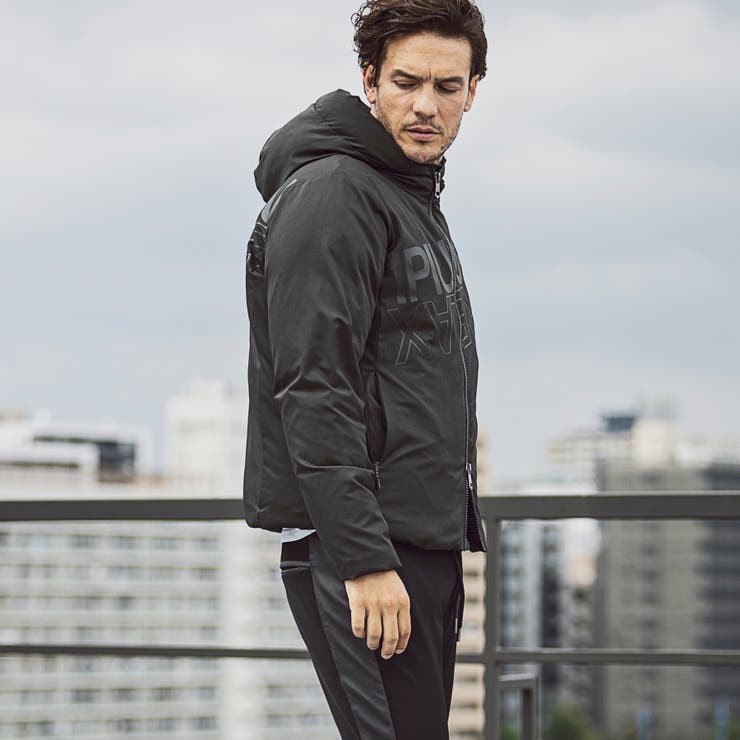 1PIU1UGUALE3 RELAX ハイデンシティダブルロゴダウンジャケット | SHIFFON  | 詳細画像2 