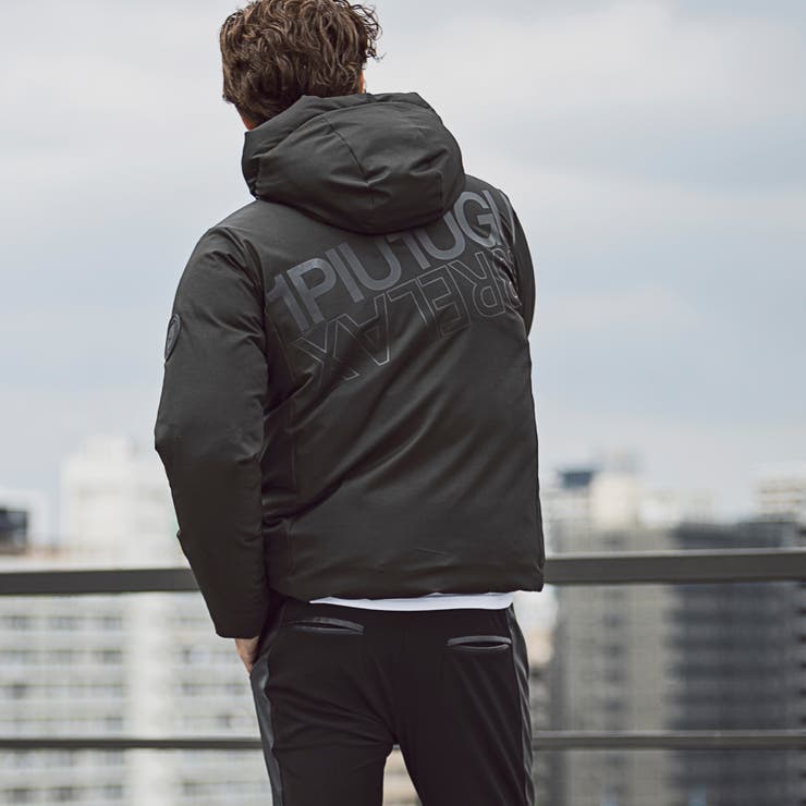 1PIU1UGUALE3 RELAX ハイデンシティダブルロゴダウンジャケット | SHIFFON  | 詳細画像4 