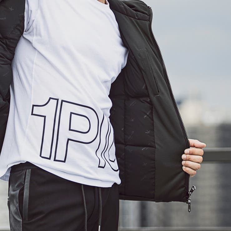 1PIU1UGUALE3 RELAX ハイデンシティダブルロゴダウンジャケット | SHIFFON  | 詳細画像9 