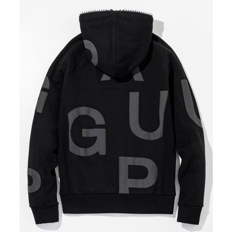 1PIU1UGUALE3 RELAX ビッグファスナーランダムロゴパーカー | SHIFFON  | 詳細画像11 