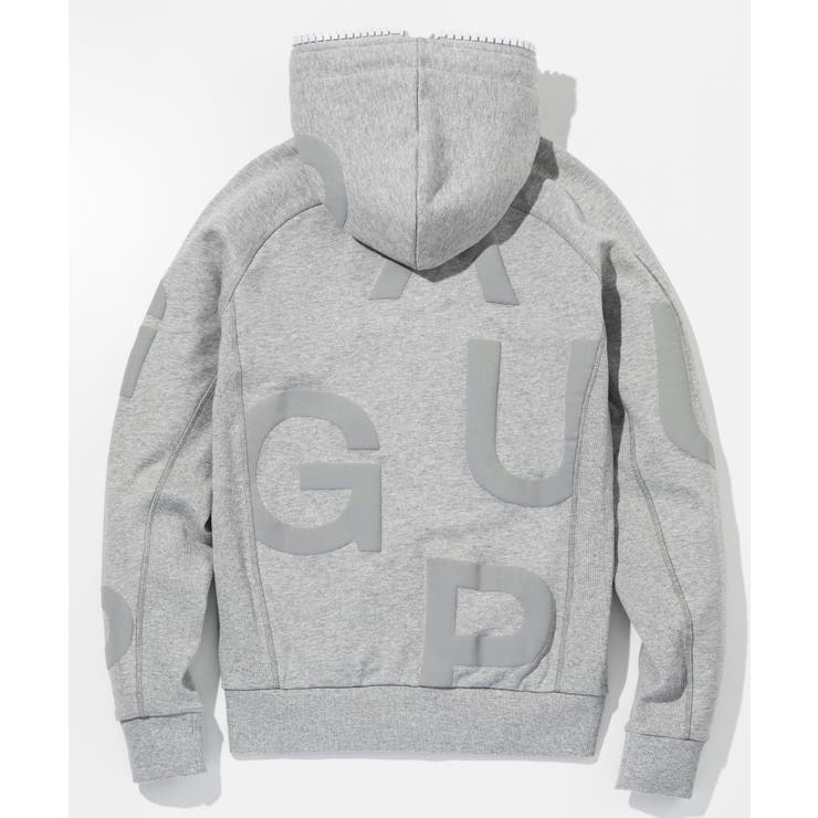 1PIU1UGUALE3 RELAX ビッグファスナーランダムロゴパーカー | SHIFFON  | 詳細画像18 