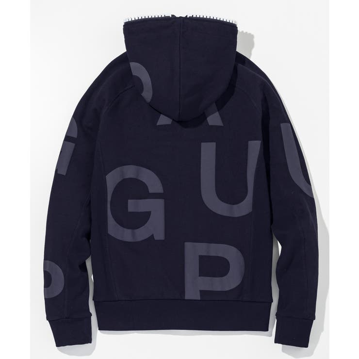 1PIU1UGUALE3 RELAX ビッグファスナーランダムロゴパーカー | SHIFFON  | 詳細画像20 