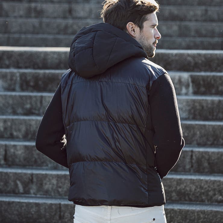 サイドロゴニットコンビリラックスダウンジャケット | SHIFFON  | 詳細画像11 