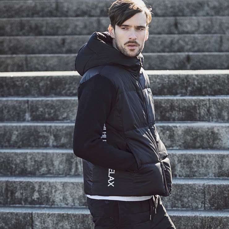 サイドロゴニットコンビリラックスダウンジャケット | SHIFFON  | 詳細画像12 