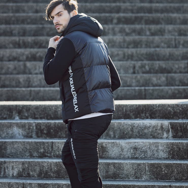 サイドロゴニットコンビリラックスダウンジャケット | SHIFFON  | 詳細画像14 