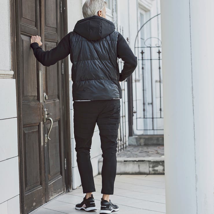 サイドロゴニットコンビリラックスダウンジャケット | SHIFFON  | 詳細画像7 