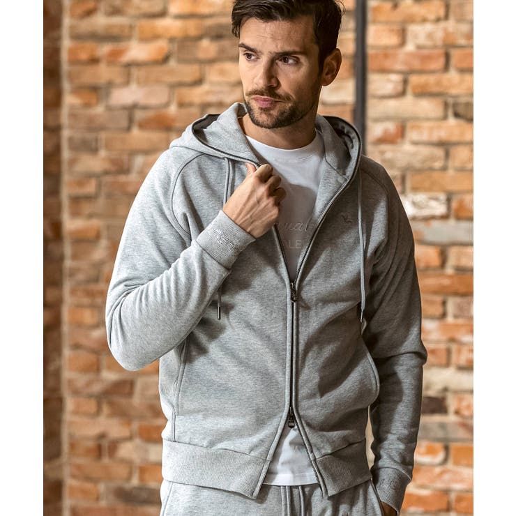 1PIU1UGUALE3 RELAXラインストーンカフスウェットジップパーカー | SHIFFON  | 詳細画像12 