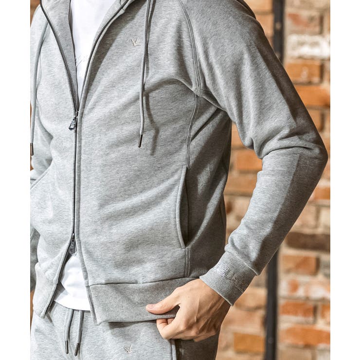 1PIU1UGUALE3 RELAXラインストーンカフスウェットジップパーカー | SHIFFON  | 詳細画像16 