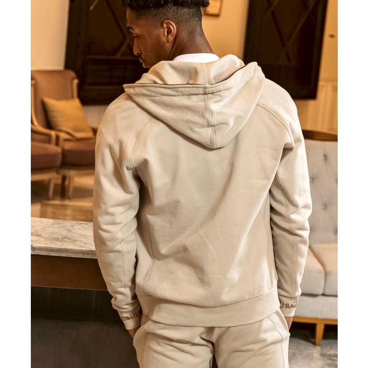 1PIU1UGUALE3 RELAXラインストーンカフスウェットジップパーカー | SHIFFON  | 詳細画像2 