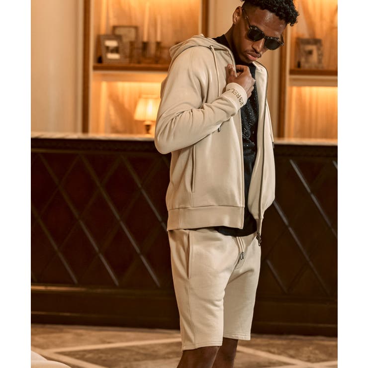 1PIU1UGUALE3 RELAXラインストーンカフスウェットジップパーカー | SHIFFON  | 詳細画像6 