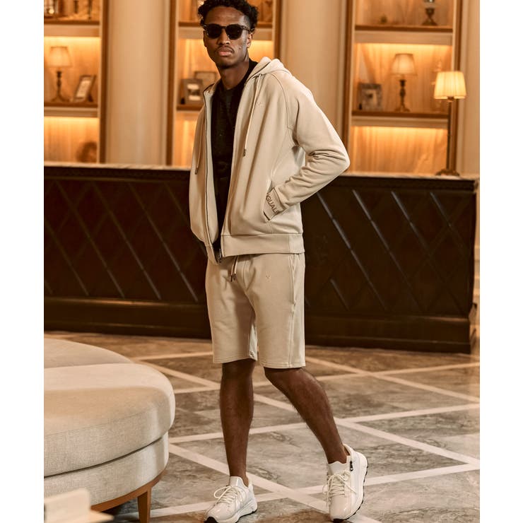 1PIU1UGUALE3 RELAXラインストーンカフスウェットジップパーカー | SHIFFON  | 詳細画像7 