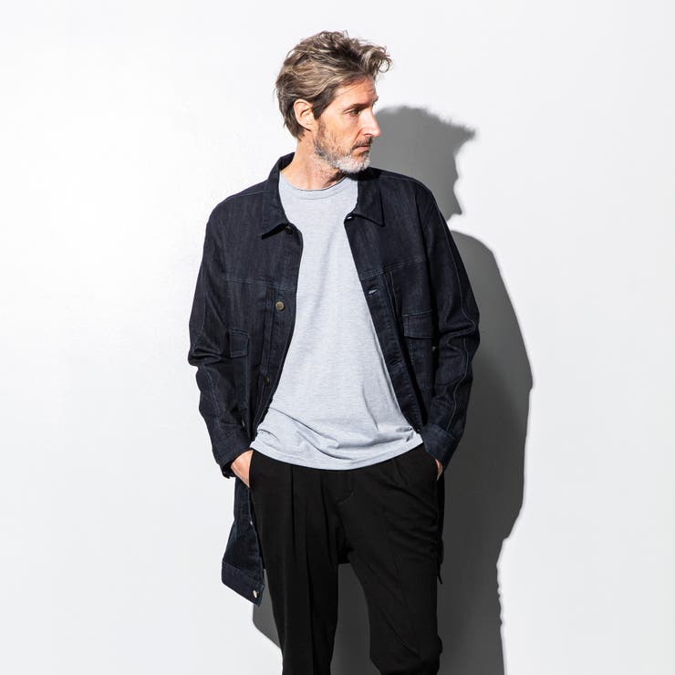 1PIU1UGUALE3 RELAX  ロングデニムジャケット | SHIFFON  | 詳細画像2 