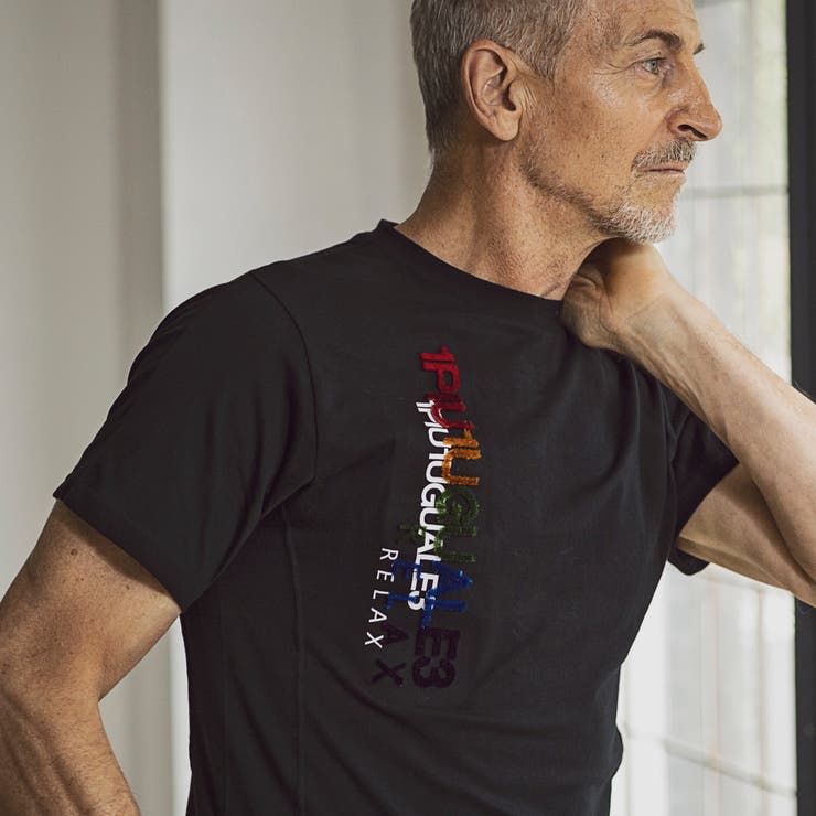 1PIU1UGUALE3 RELAX レインボー3Dダブルロゴ半袖Tシャツ | SHIFFON  | 詳細画像13 