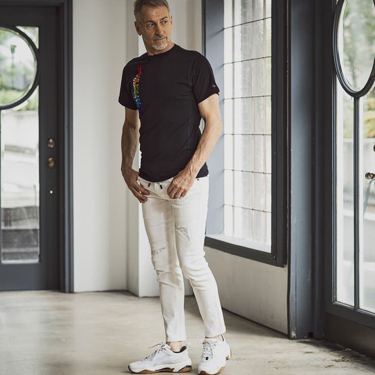 1PIU1UGUALE3 RELAX レインボー3Dダブルロゴ半袖Tシャツ | SHIFFON  | 詳細画像14 