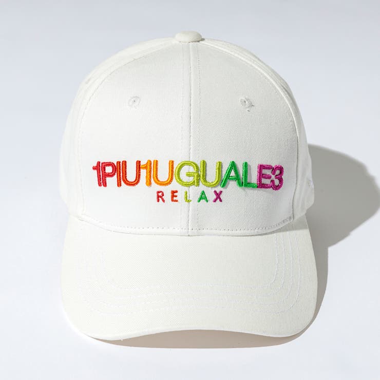 1piu1uguale3 ホワイトキャップ 刺繍ロゴ 1piu1uguale3 ホワイトキャップ 刺繍ロゴ