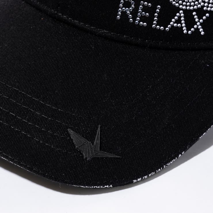 1PIU1UGUALE3 RELAX ラインストーンロゴメッシュキャップ[品番