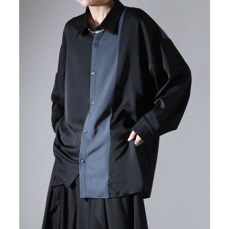 ブラック系 | Confirm コンファーム アシンメトリーキリカエ | SHIFFON 