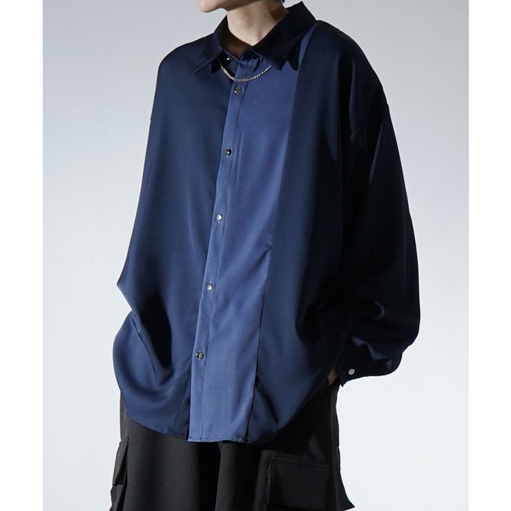 ネイビー | Confirm コンファーム アシンメトリーキリカエ | SHIFFON 