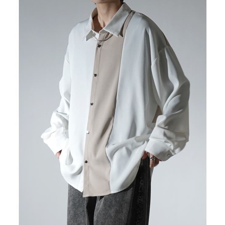 ホワイト | Confirm コンファーム アシンメトリーキリカエ | SHIFFON 