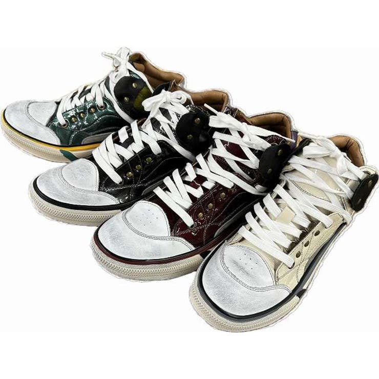 エナメルカジュアルスニーカー ユーズド加工  GR-7003 | en　bridge  | 詳細画像1 