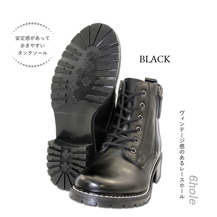 ダブルファスナー 6ホールレースアップブーツ 28818 | en　bridge | 詳細画像3 