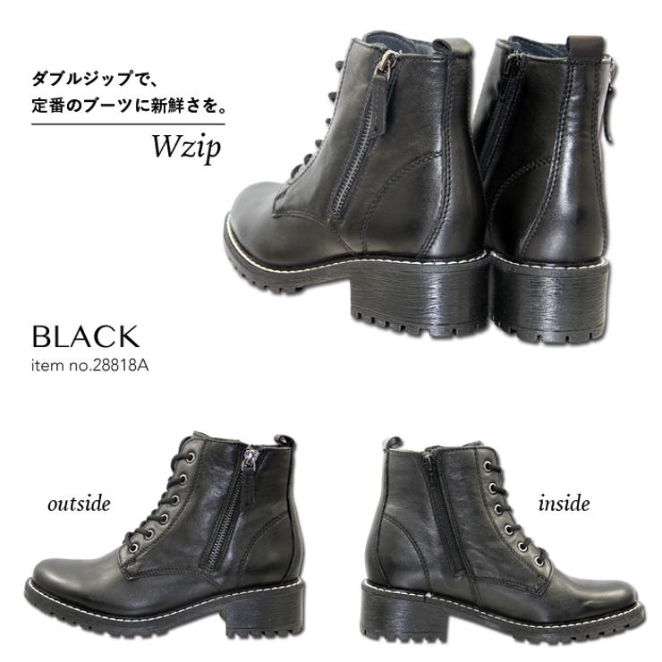 ダブルファスナー 6ホールレースアップブーツ 28818 | en　bridge | 詳細画像4 