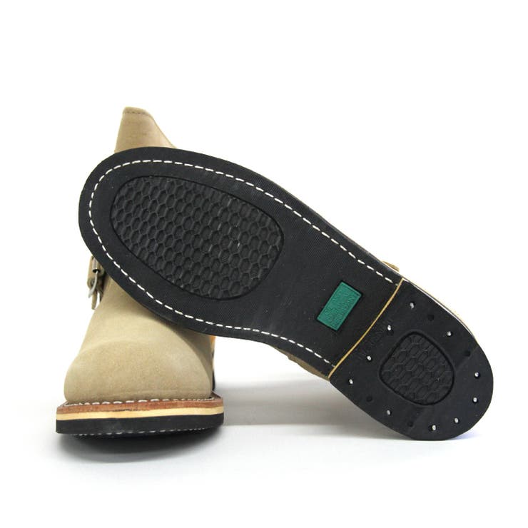 グッドイヤーウェルト製法 スエード素材 本格ショートエンジニアブーツ