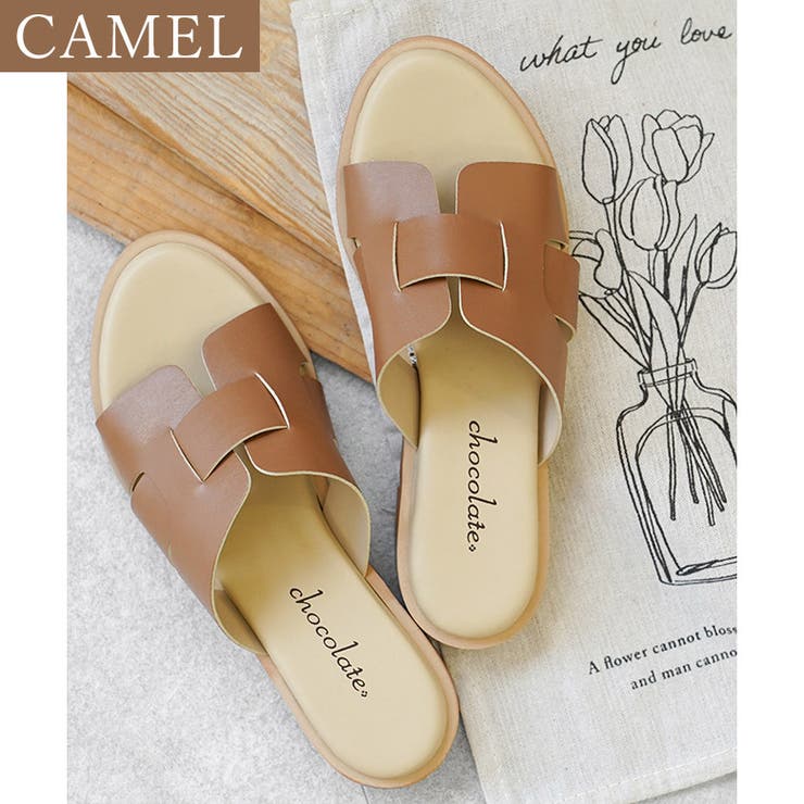 日本製 デザインカット ミュールサンダル ローヒール ぺたんこ | SHOE FANTASY | 詳細画像20 