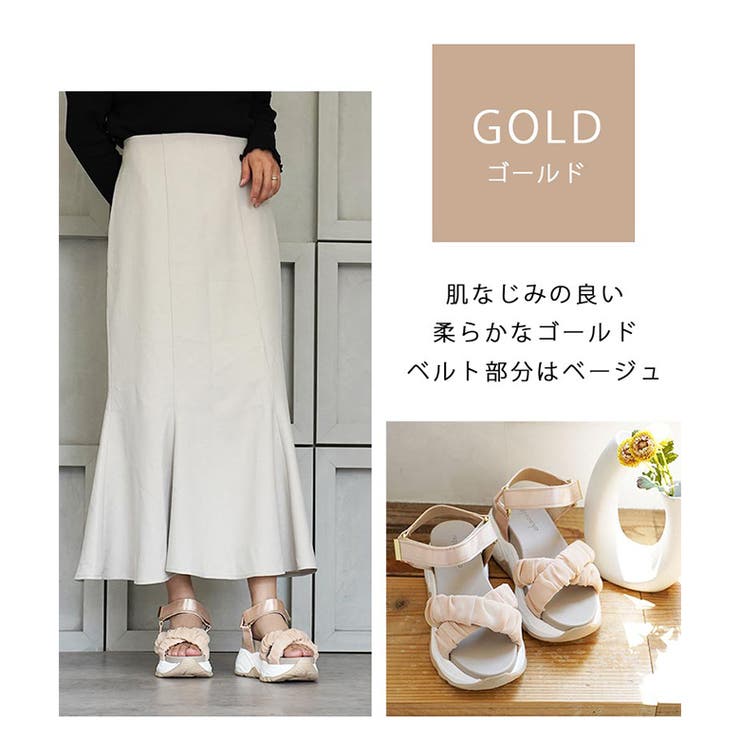 チュール クロスベルト スポーツサンダル スポサン 厚底 | SHOE FANTASY | 詳細画像13 