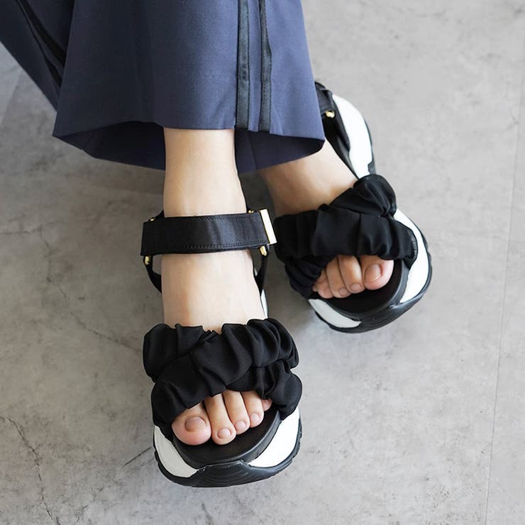 チュール クロスベルト スポーツサンダル スポサン 厚底 | SHOE FANTASY | 詳細画像24 