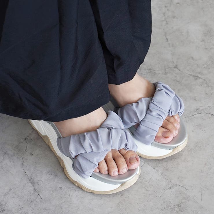 チュール クロスベルト スポーツサンダル スポサン 厚底 | SHOE FANTASY | 詳細画像33 