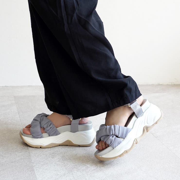 チュール クロスベルト スポーツサンダル スポサン 厚底 | SHOE FANTASY | 詳細画像37 