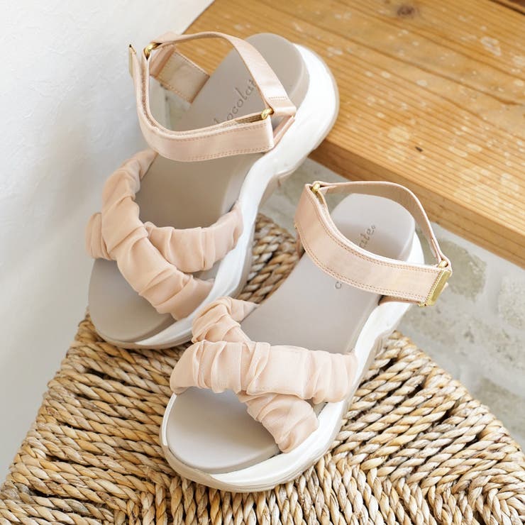 チュール クロスベルト スポーツサンダル スポサン 厚底 | SHOE FANTASY | 詳細画像38 