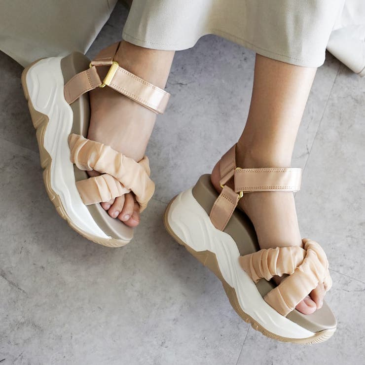 チュール クロスベルト スポーツサンダル スポサン 厚底 | SHOE FANTASY | 詳細画像40 