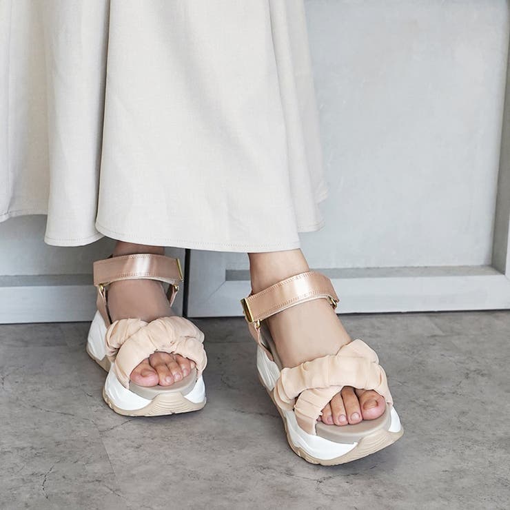 チュール クロスベルト スポーツサンダル スポサン 厚底 | SHOE FANTASY | 詳細画像41 