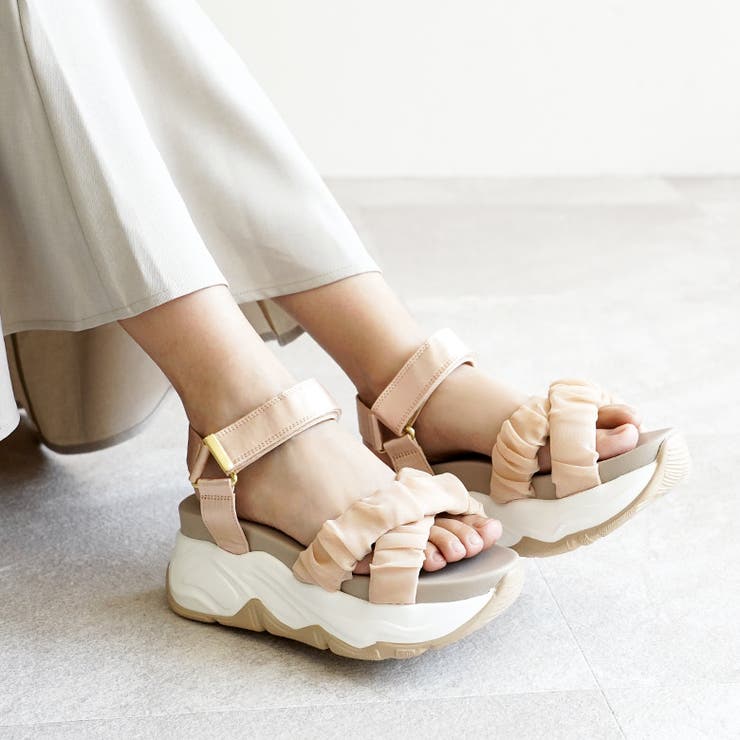 チュール クロスベルト スポーツサンダル スポサン 厚底 | SHOE FANTASY | 詳細画像42 