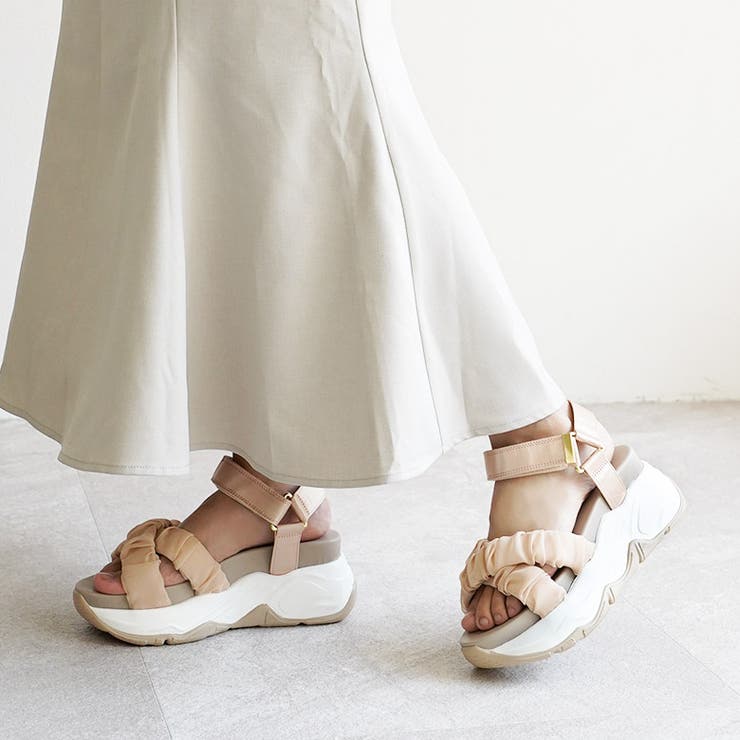 チュール クロスベルト スポーツサンダル スポサン 厚底 | SHOE FANTASY | 詳細画像45 