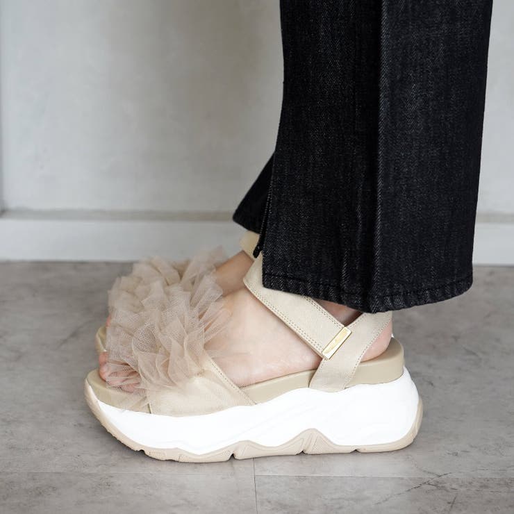 ボリュームチュール スポーツサンダル スポサン 厚底[品番