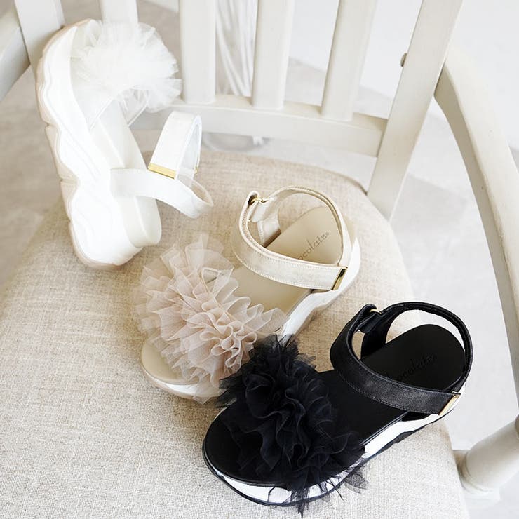 シューファンタジー（Shoe Fantasy）/シューファンタジー Shoe Fantasy 厚底 ボリュームチュール スポーツサンダル ボリュームチュール スポーツサンダル スポサン 厚底[品番