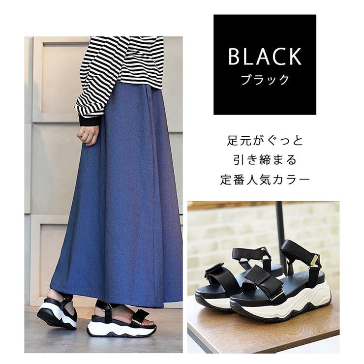 サテンリボン スポーツサンダル スポサン 厚底 | SHOE FANTASY | 詳細画像12 