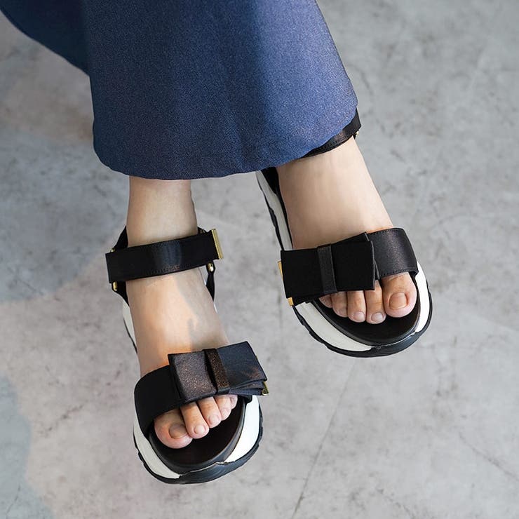 サテンリボン スポーツサンダル スポサン 厚底 | SHOE FANTASY | 詳細画像28 