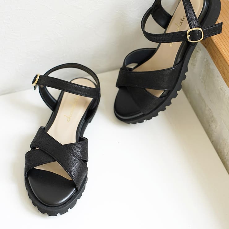 日本製 クロスベルト カジュアル サンダル ローヒール ぺたんこ | SHOE FANTASY | 詳細画像22 