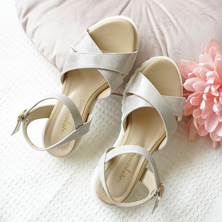 日本製 クロスベルト カジュアル サンダル ローヒール ぺたんこ | SHOE FANTASY | 詳細画像29 