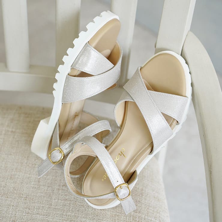 日本製 クロスベルト カジュアル サンダル ローヒール ぺたんこ | SHOE FANTASY | 詳細画像30 