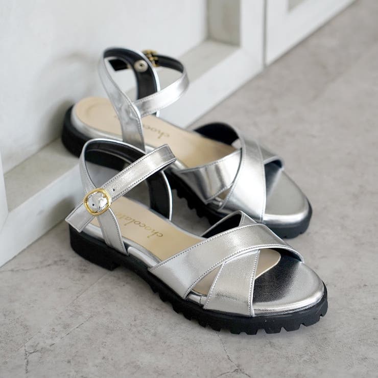 日本製 クロスベルト カジュアル サンダル ローヒール ぺたんこ | SHOE FANTASY | 詳細画像37 