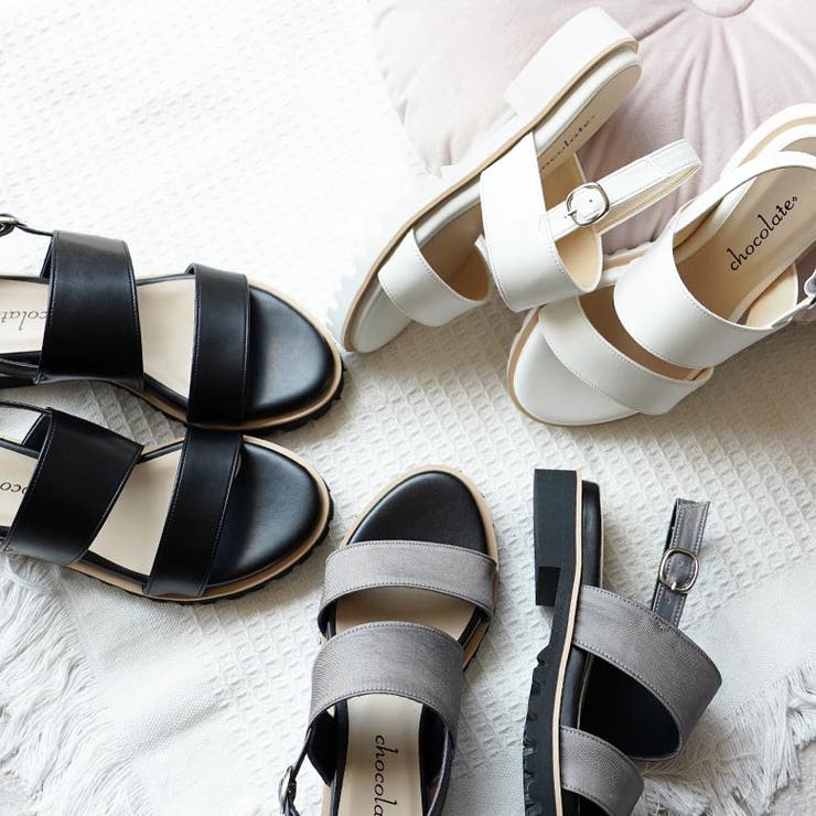 日本製 ダブルベルト カジュアル サンダル ローヒール ぺたんこ | SHOE FANTASY | 詳細画像20 