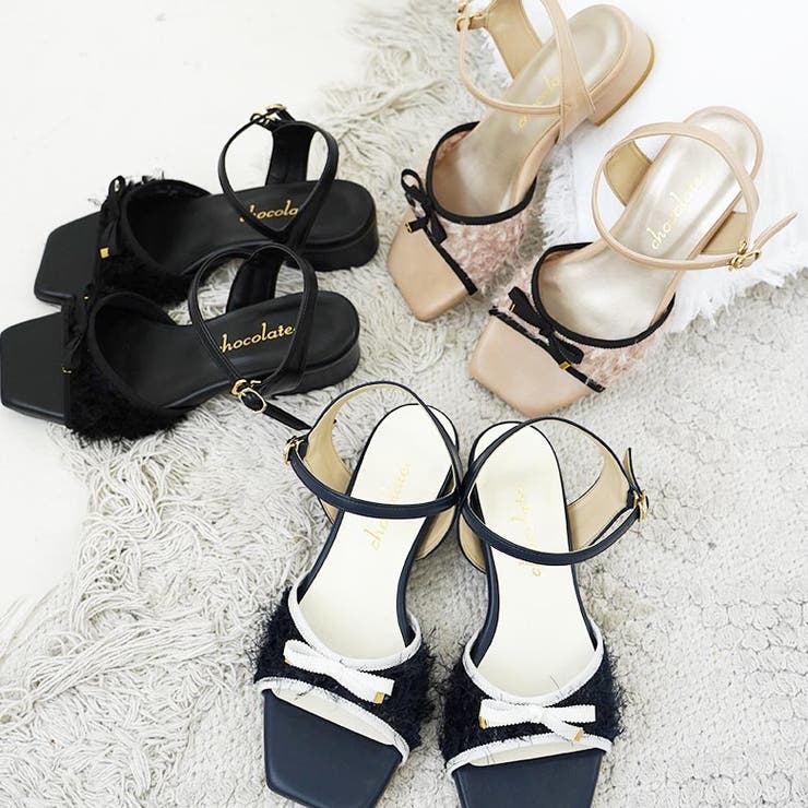 日本製 グログランリボン付き シャギーチュール サンダル | SHOE FANTASY | 詳細画像18 