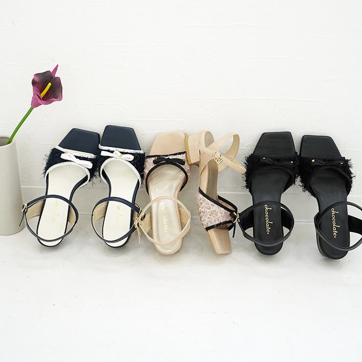 日本製 グログランリボン付き シャギーチュール サンダル | SHOE FANTASY | 詳細画像19 