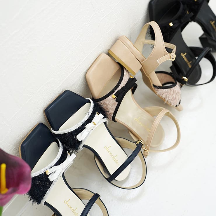 日本製 グログランリボン付き シャギーチュール サンダル | SHOE FANTASY | 詳細画像20 